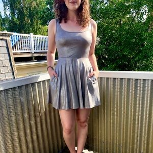 Silver skater dress